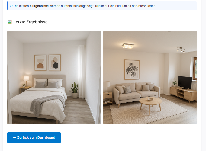 Virtuelles HomeStaging Screenshot